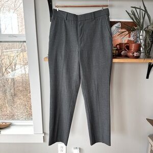 George Charcoal Gray Straight Leg Trousers Dress Pants Size 30 x 30